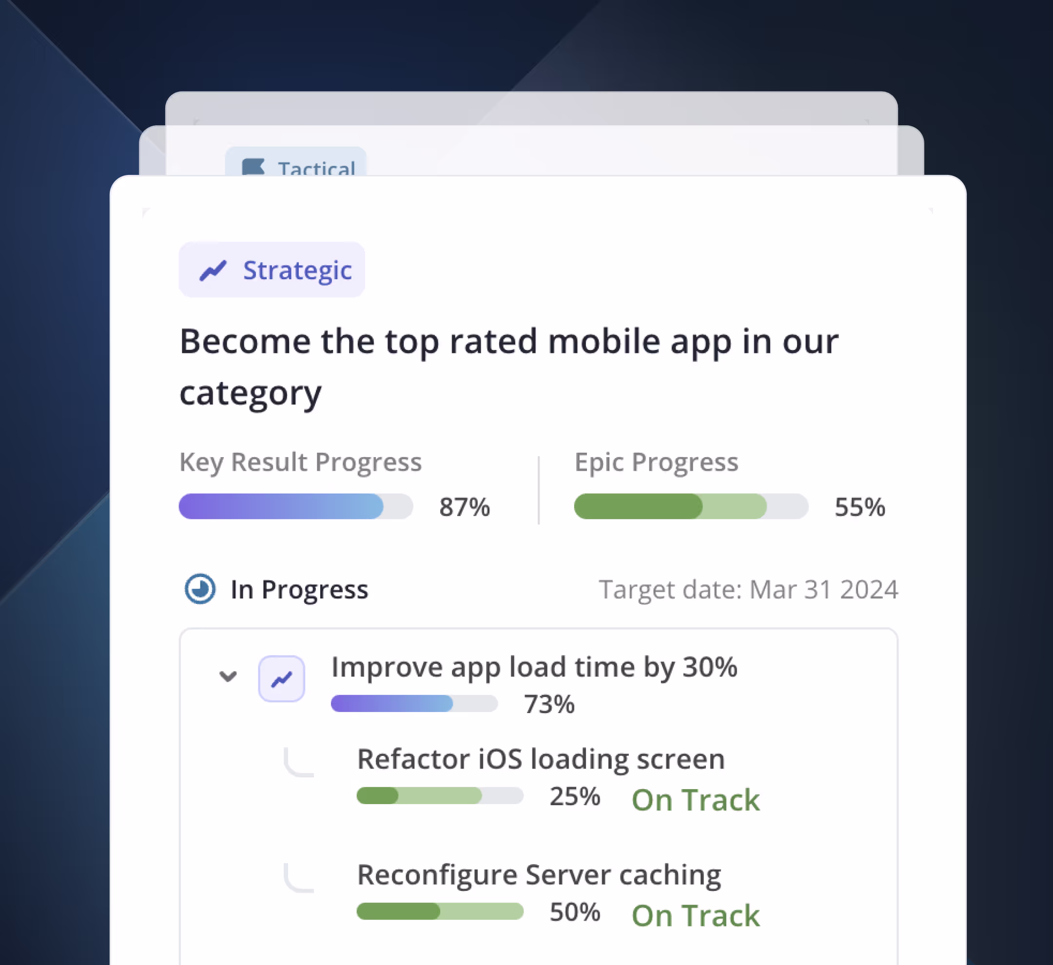 Shortcut Objectives feature overview