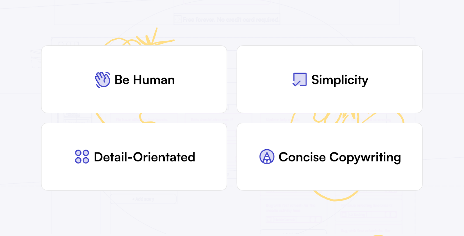 Visual design of the goals