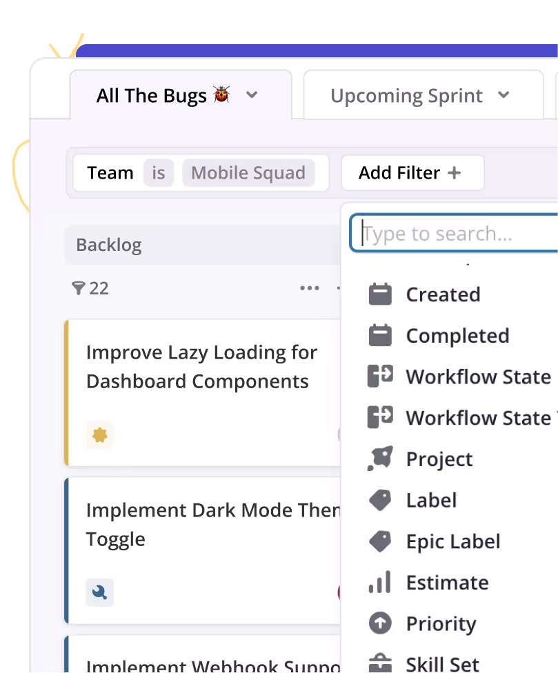 Adding Filters to Spaces