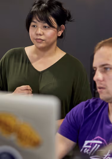 A design team reviewing progress