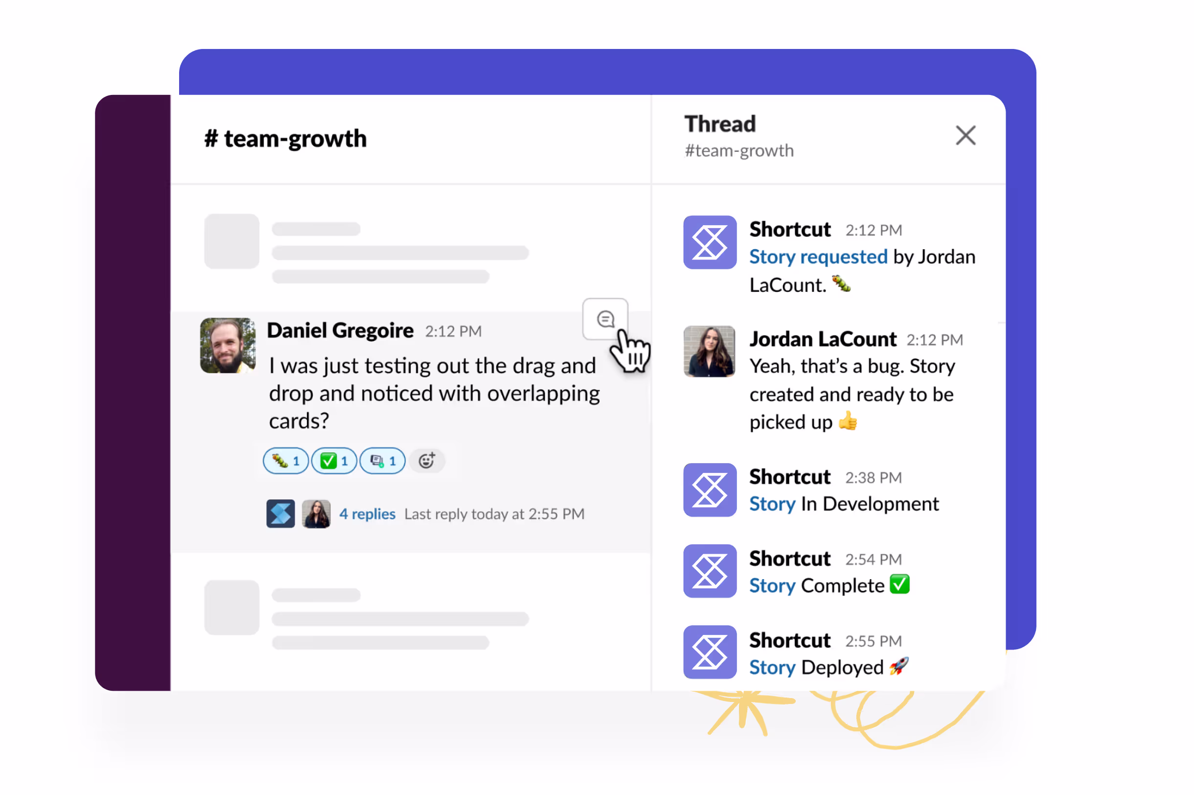 Shortcut and Slack integration