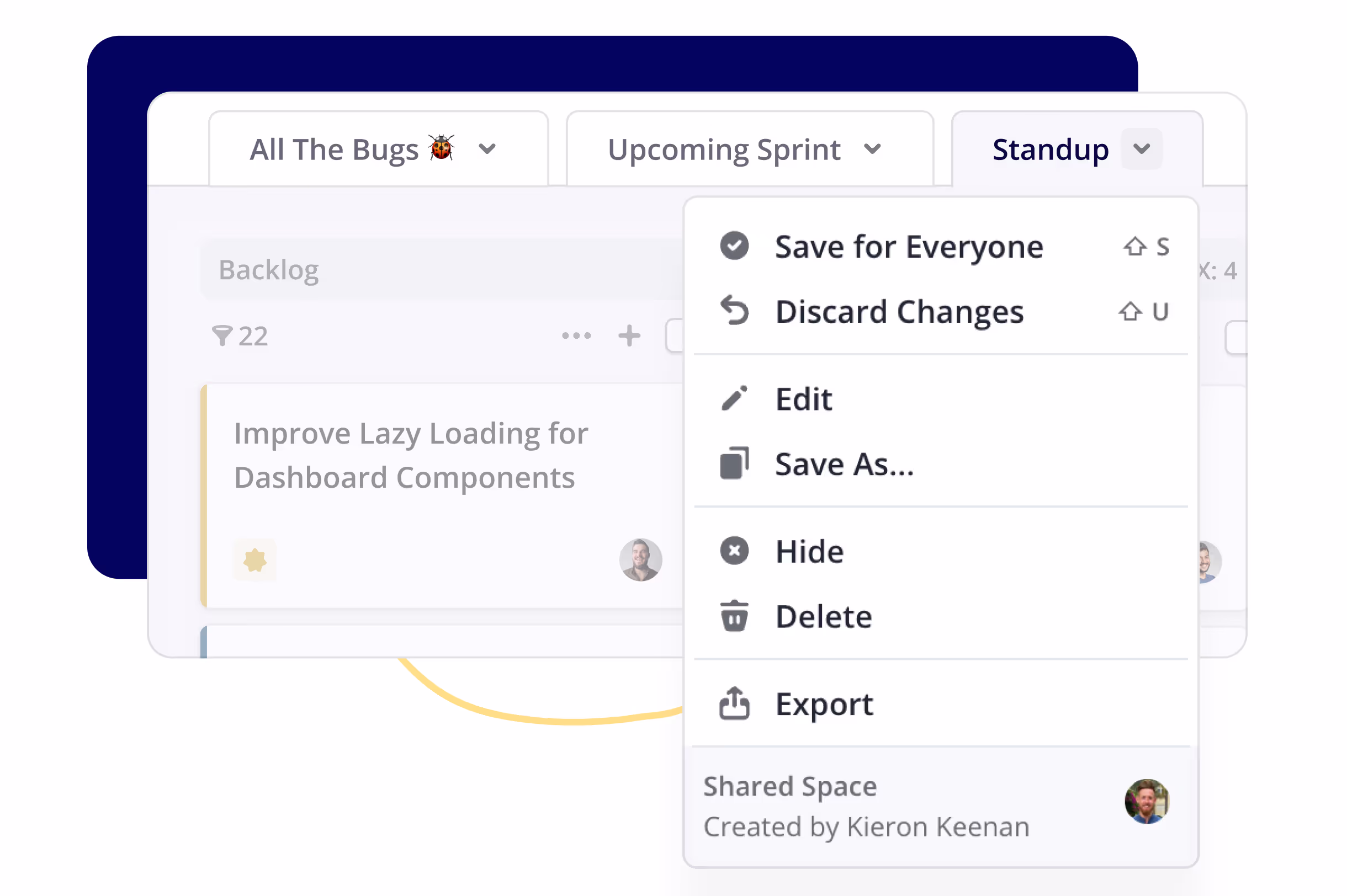 Making changes to a Space in Shortcut