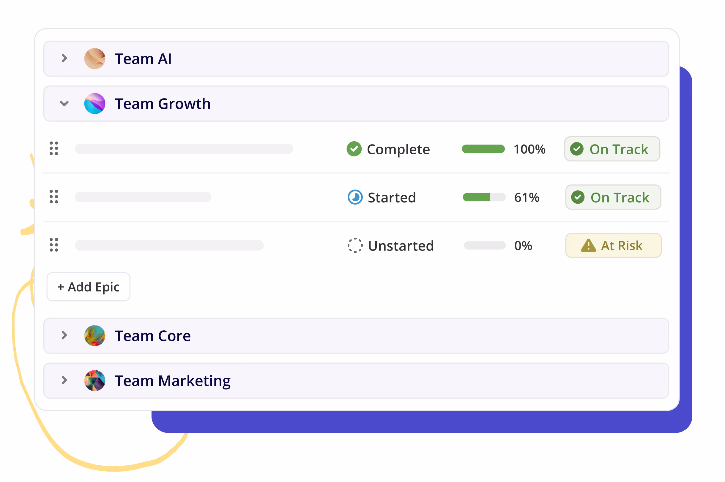 Team Roadmaps in Shortcut