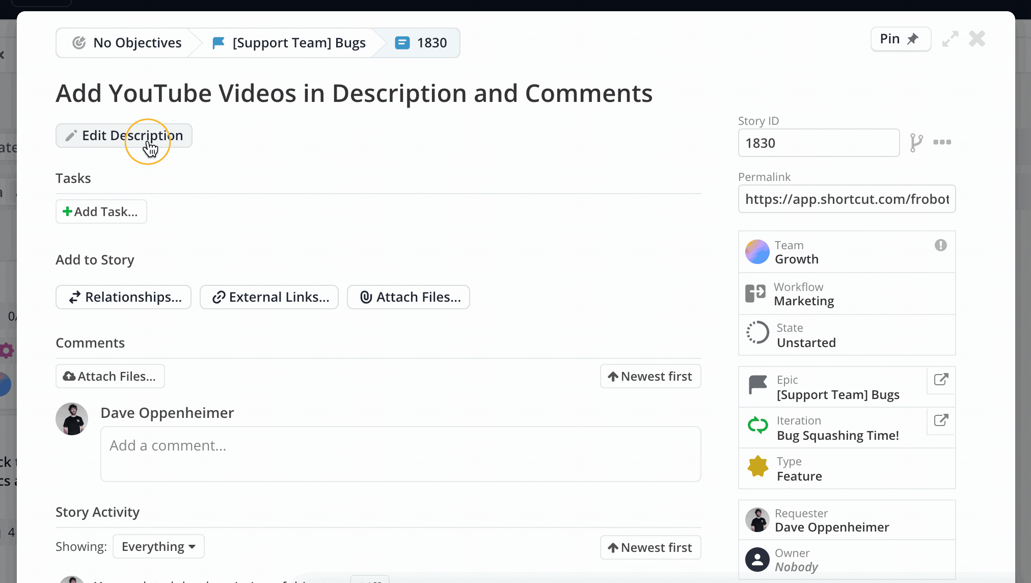 YouTube integration.gif